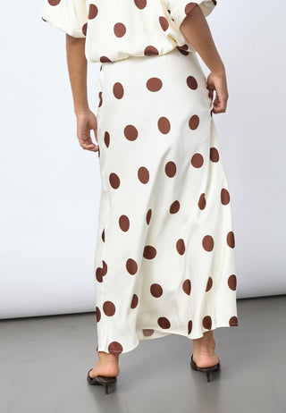 GEWO Nederdel - Cream / Brown