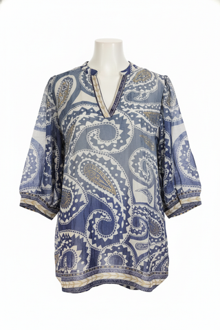 LOUISE bluse - Blue