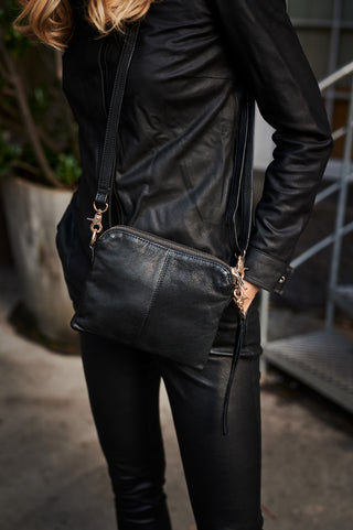 ORCHID crossbody clutch - Black