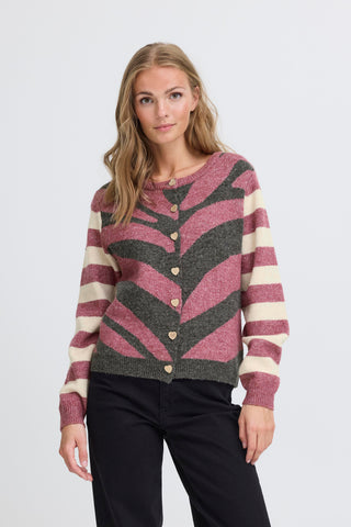LIVONI cardigan i Maroon