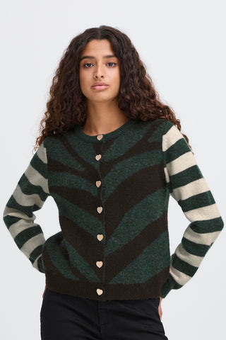 LIVONI cardigan i grøn