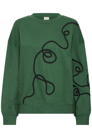 KASURA sweatshirt mørk grøn