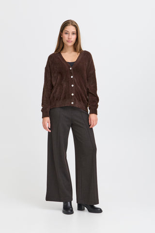 BRULA cardigan i chokoladebrun