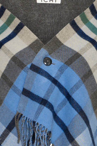 MERLE halstørklæde med knap