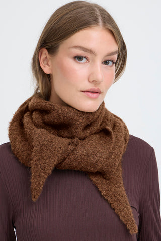 MAUI strikket tørklæde i coffee