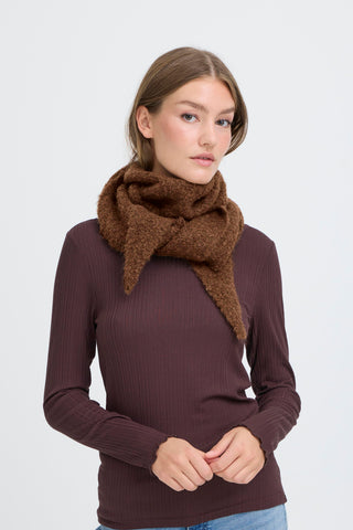 MAUI strikket tørklæde i coffee