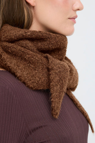 MAUI strikket tørklæde i coffee