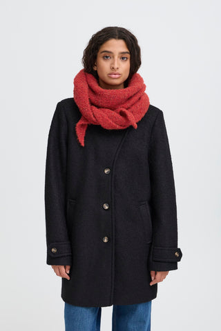 MAUI strikket tørklæde i rød