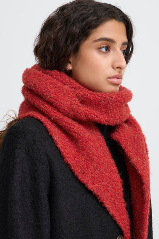 MAUI strikket tørklæde i rød