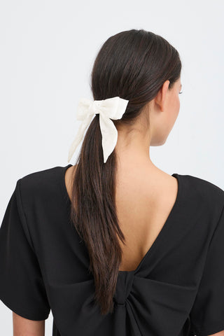 BELA hårelastik hvid sløjfe