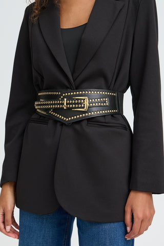 Unikt BADIA bælte med guldnitter