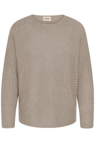 ERETTA strikbluse beige