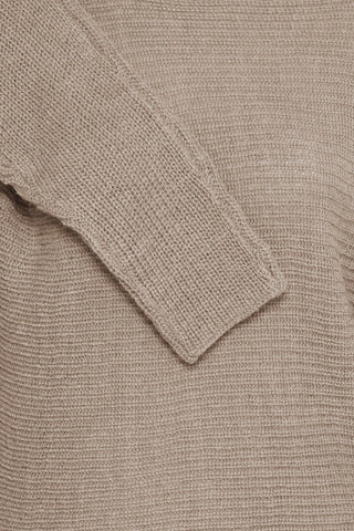 ERETTA strikbluse beige