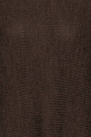 ERETTA strikbluse chokolade