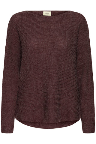 ERETTA strikbluse chokolade