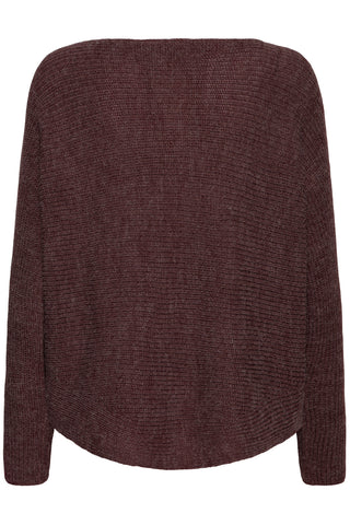 ERETTA strikbluse chokolade