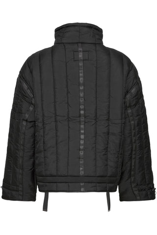 EVITA kort vatteret jakke i sort