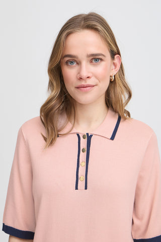 CONTRAST Pullover Smoke Rose