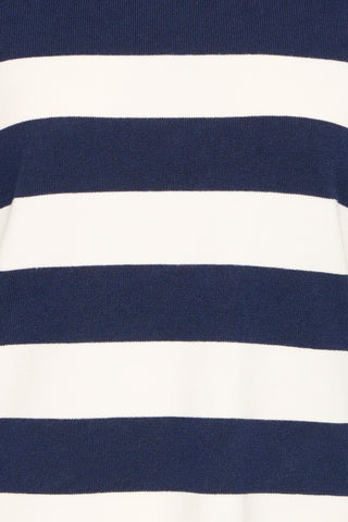 CONTRAST bluse med navy strib