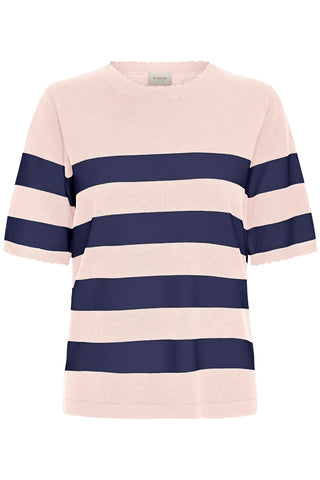 CONTRAST bluse med rosa striber