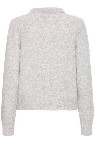 Grå NOEMA cardigan med harlekin-tern