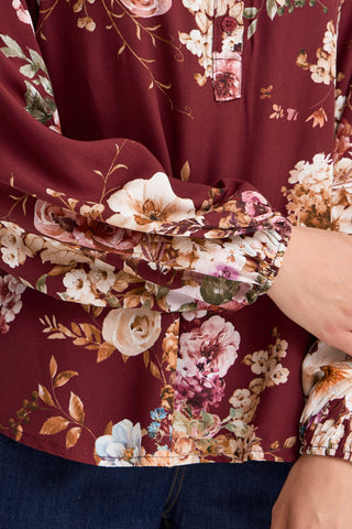 DALANI bluse med blomsterprint