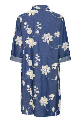 DARANA kjole med broderede blomster