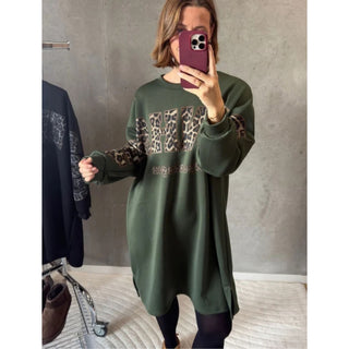 CANNES DRESS - Military / Leo