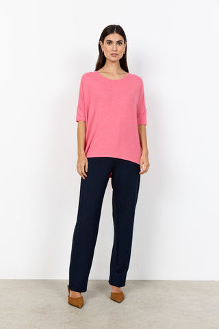 BIARA 96, blød strik med 3/4 ærme i farven Raptur