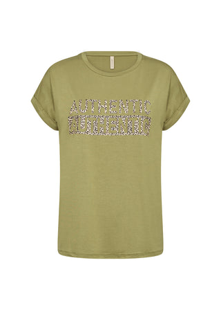Grøn MARICA T-shirt med print