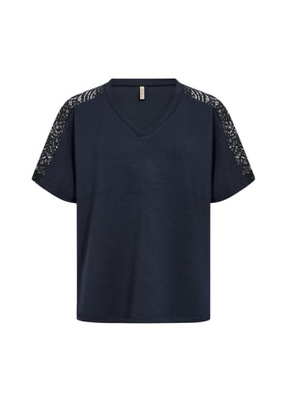 BANU Shirt med kort ærme i Navy