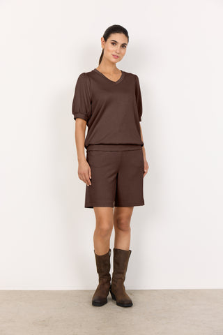 BANU Shirt med kort ærme i Brun
