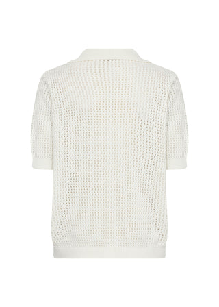 DENEFA strikket  bluse med polokrave