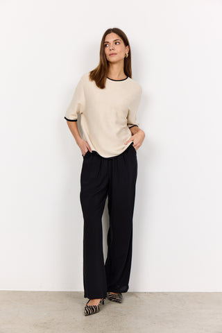 DOLLIE 793 pullover med kontrast