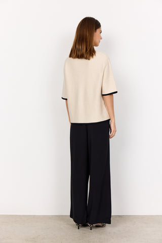 DOLLIE 793 pullover med kontrast