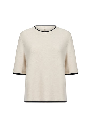 DOLLIE 793 pullover med kontrast