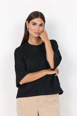 Sort ORLEAN strik med 3/4 ærme