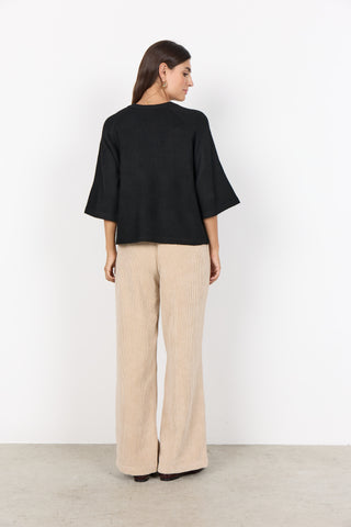 Sort ORLEAN strik med 3/4 ærme