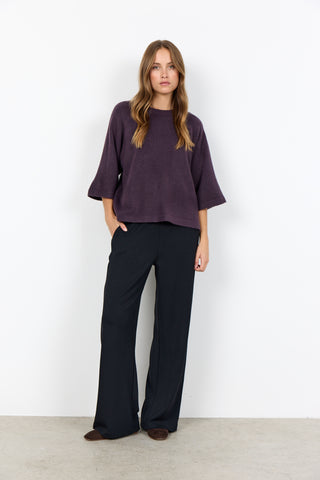 Blommefarvet ORLEAN strik med 3/4 ærme