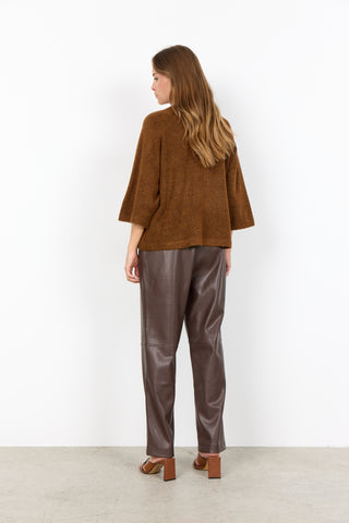 Brun ORLEAN strik med 3/4 ærme