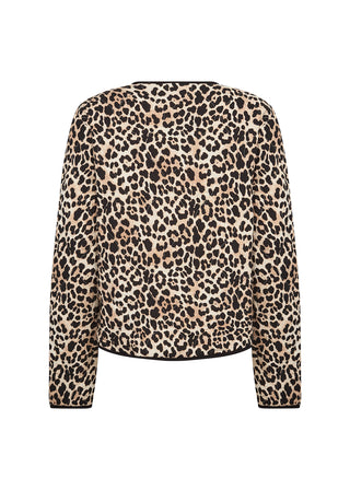 PIETTA quiltet jakke i leopard