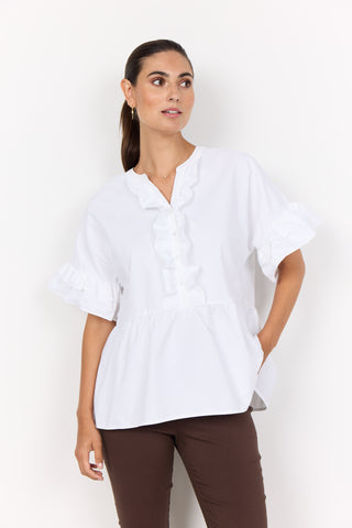 NETTI skjortebluse med FLÆSER