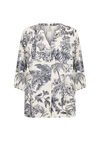 CARLI 2 skjortebluse med 3/4 ærme