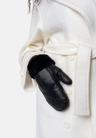 HENNY lammeskinds luffer - Black