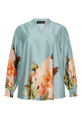 Elegant bluse i et smukt blomsterprint