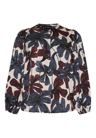 SKJORTE med blomsterprint - Cream