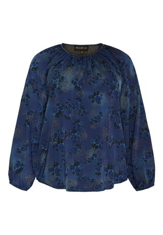 BLUSE med blomsterprint - Snorkel Blue Gold