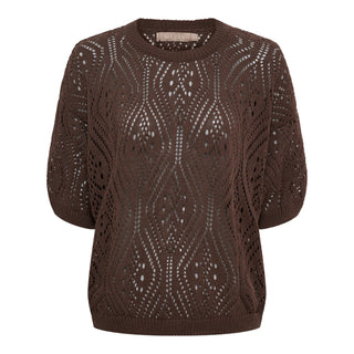VINA Strik Bluse - Caffe