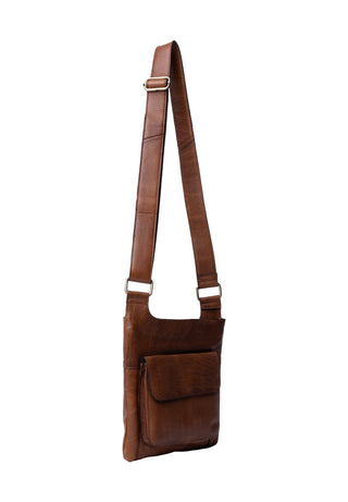 SARA SMALL skindtaske - Walnut