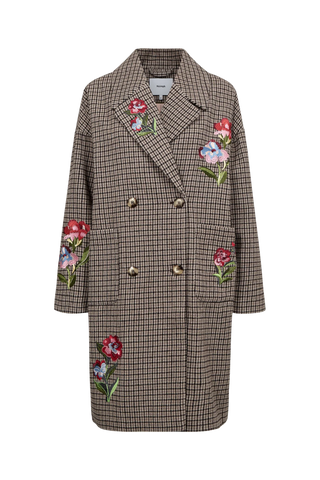 NUELANA EMBROIDERY COAT - Black Coffee